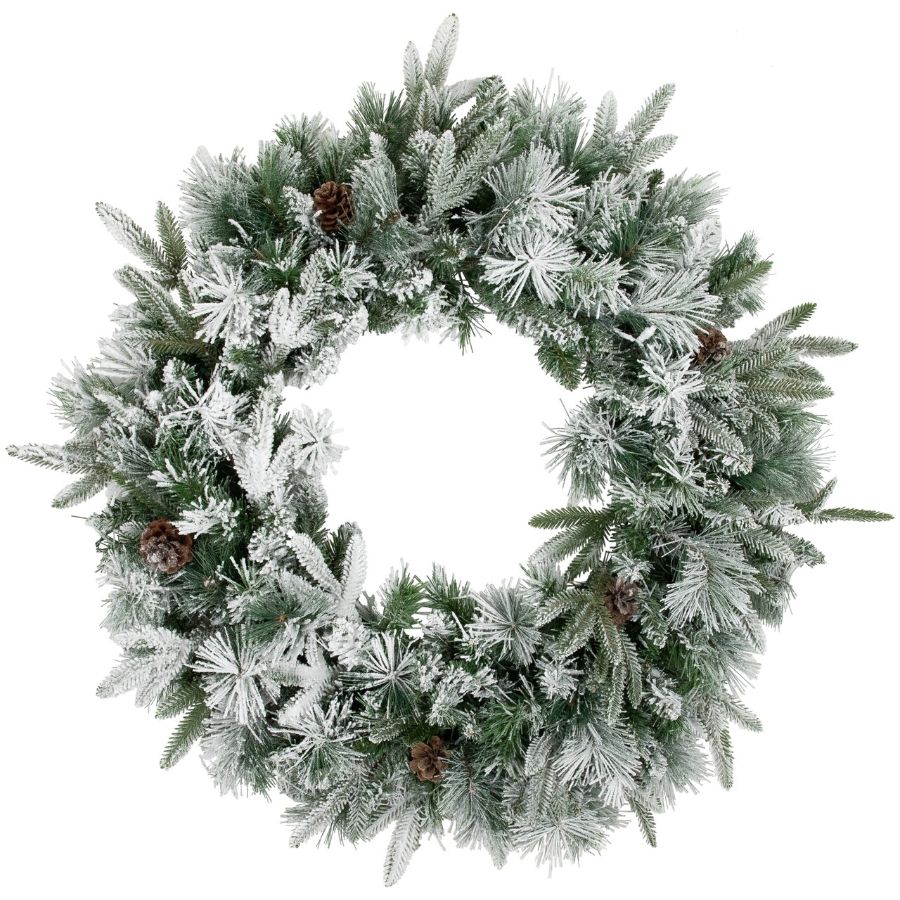 Northlight Real Touch™ Flocked Rosemary Emerald Angel Pine Artificial Christmas Wreath - 30-Inch, Unlit